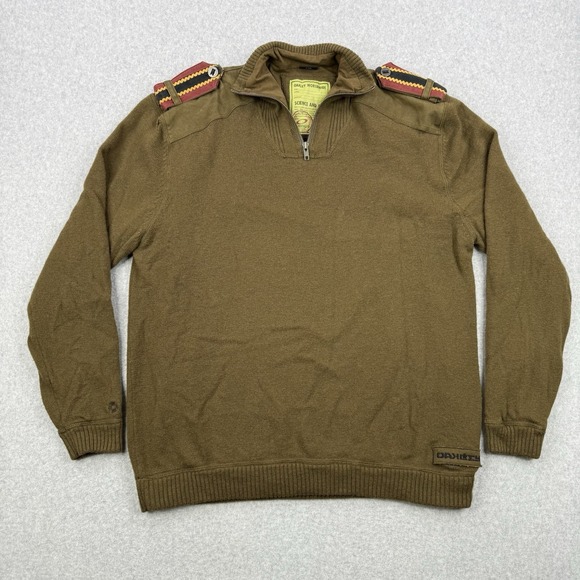 Oakley Other - Vintage Oakley Sweater Mens 2XL Green Lambswool Science And Art Military 1/4 Zip